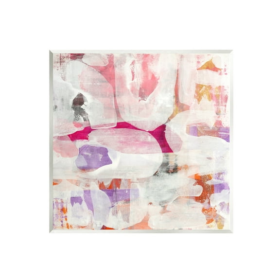 Stupell Industries Contemporary Pink Curved Shapes Abstract Pattern Collage Painting Unframed Art Print Wall Art, Design by Jeff Iorillo