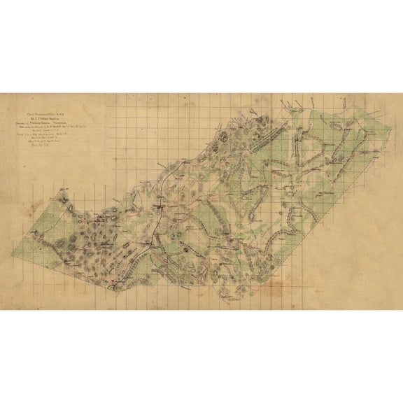 Historic County Map - Orange County Virginia - Gilmer 1863 - 42.66 x 23 - Vintage Wall Art
