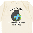 thumbnail image 4 of Inktastic Save Earth It's the Only Planet with Cats with Black Cat Boys or Girls Long Sleeve Baby Bodysuit, 4 of 5