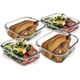 thumbnail image 5 of [Almacenamiento de alimentos] Recipiente de vidrio extra grande M MCIRCO, 2 de 2260 ml y 2 de 1040 ml, 5 of 6