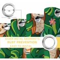 thumbnail image 4 of Summer Owls Blackout Curtains for Bedroom/Living Room, Green Palm Leaves Tropical Plants Thermal Insulated Kitchen Drapes with Grommets, Light Blocking Window Treatment, 2 Panels 42" x 45", 4 of 7