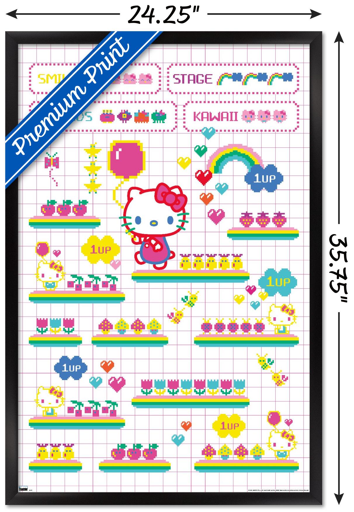 Hello Kitty - Arcade Wall Poster, 22.375" x 34" Framed