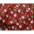 thumbnail image 4 of oneOone Silk Tabby Maroon Fabric Merry Christmas Sewing Material Print Fabric By The Yard 42 Inch Wide, 4 of 4