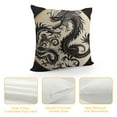 thumbnail image 4 of JEUXUS  Throw Pillows Cover Chinese Silhouette Phoenix Bird Dragon Balance Animals Wildlife Japanese Tattoo Creature Fenix Black Cushion Case  for Fall Home Decor, 4 of 5