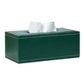 thumbnail image 1 of Caja de pañuelos de cuero con tapa rectangular y organizador de escritorio, 1 of 5