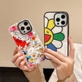 thumbnail image 3 of Con Paquete Caja CaseTifg Marca Arte Sol Flor Carcasa De Carga Magnética Teléfono Funda Para iPhone 14 11 12 13 Pro Max Lujo Duro Silicona Transparente A Prueba De Golpes Proteger Cubierta, 3 of 4