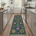thumbnail image 4 of GENIMO 8'x10' Area Rug for Living Room, Large Machine Washable Non Slip Low Pile Rug for Bedroom Dining Room, Classic Floral, Forest Green, 4 of 6