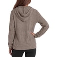 thumbnail image 3 of Rosvigor Womens Oversized Hoodies Lightweight Color Block Sweatshirts for Women Casual Hooded Shirts, 3 of 7