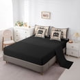 thumbnail image 3 of Catabedysis Plaid Camping 7-Piece Twin Bedding,Camper Silhouette Print Bedding Comforter Set For Boys,Multicolor,Black Reversible, 3 of 7