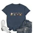 thumbnail image 4 of Trendfront Womens Highland Cow Graphic T Shirt Crewneck Short Sleeve Cute Farm Animal Print Casual Everyday Tee Tops, 4 of 5