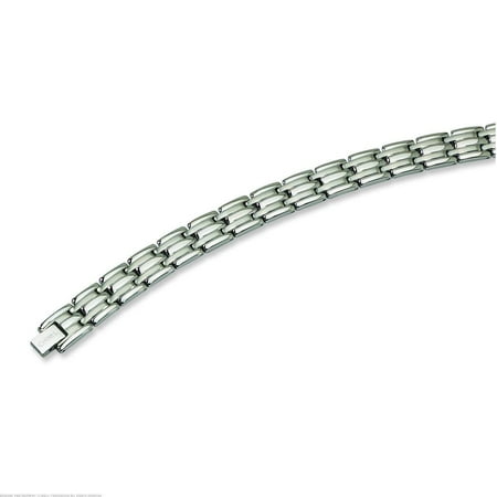 Brushed Mens Link Bracelet - Stainless Steel Brushed Mens Link Bracelet 8.5