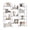 White, variant on 63" Tall Industrial Arched Triple‑Column 4‑Tier Bookshelf, Metal & Wood Bookcase with 11 Open Display Shelves for Living Room Bedroom Office