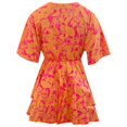 thumbnail image 3 of WILLBEST Vestido Largo Informal De Moda Para Mujer, Nuevo Vestido Naranja Estampado Con Mangas Murciélago Y Cuello En V Suelto, 3 of 3