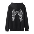 thumbnail image 5 of Womens Gothic Zip Up Hooded Sweatshirt Long Sleeve Lace Front Jacket With Pockets, 5 of 5