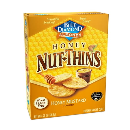 Nut Thins Crackers, Honey Mustard, 4.25 oz Box