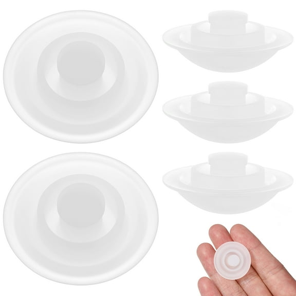 Milisten Bottle Plug With Cap Spill Proof Stoppers Silicone White 5Pcs