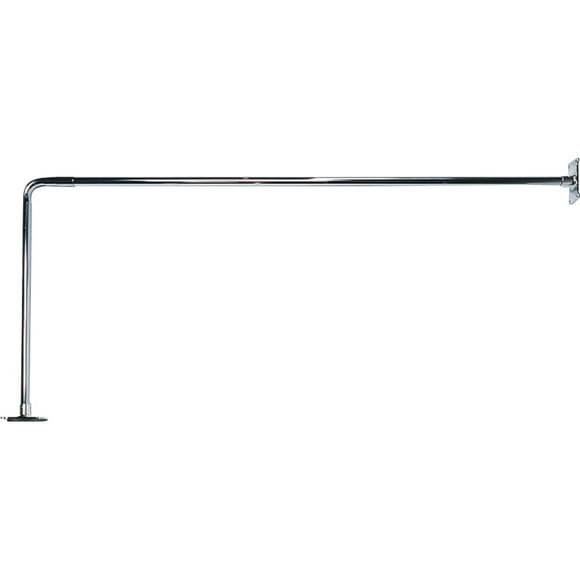 L-Shaped Corner Shower Rod with Trim - 60" x 27"