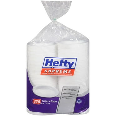 Hefty Circular 6" Supreme Foam Party Plates (320 Count)