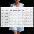 thumbnail image 6 of Pounoo Women's Linen Two Piece Set Sleeveless V Neck Vest and Casual Shorts Lightweight Loose Fit Outfit for Daily and Vacation Wear Gift, 6 of 6