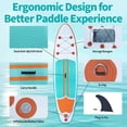 thumbnail image 5 of Inflatable Paddle Boards Stand Up Paddleboard Wide Stable with Premium SUP Paddle Board Accessories for All Skill Levels with Fins, Adjustable Paddle, Pump, Backpack, Leash, 5 of 8