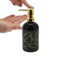 thumbnail image 3 of Unique Bargains 1 Pc Simple Cylindrical Soap Pump Dispenser for Hotel 400ml Black Gold Tone, 3 of 6