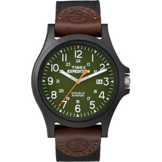 Timex Expedition Scout 36 Black Watch, Leather Strap