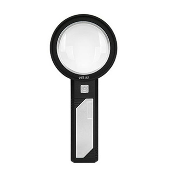 Magnifying Glass 5X 10X 15X Handheld Magnifying with 8 LED Lights Illuminated Magnifier for