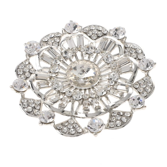 Crystal Flower Brooch
