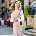 thumbnail image 7 of Straw Beach Bag, Hand Woven Rattan Purse for Women, Summer Mini Tote Bag, Crochet Shoulder Bag for Beach Vacation, Bohemian Style Handbag, 7 of 7