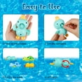 thumbnail image 4 of Bocaoying 4 Pack Bath Toy, Cute Baby Pool Toy, Animal Clockwork Bathtub Swimming Pool Toy, Floating Wind Up Baby Bath Toys for Toddlers, Boys and Girls(Turtle), 4 of 8