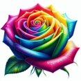 thumbnail image 1 of Rainbow Rose - DIY Diamond Painting, 1 of 6