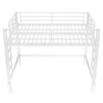 thumbnail image 5 of Leumius Loft Bed Full Size,Heavy Duty Metal Bed Frame with Easy Climbing Ladder and Guardrails,White, 5 of 9