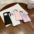 thumbnail image 2 of 3D Wave Satin Ruffle Pattern Phone Case For iPhone 15 Pro max 14 Plus 13 Pro 12Magnetic wireless charging Solid Color Back Cover LXY, 2 of 7