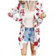 thumbnail image 1 of Moda mujer Navidad estampado suelto manga larga cárdigan otoño abrigo blusa Fridja  BV0+5140, 1 of 7
