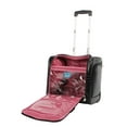 thumbnail image 4 of Kathy Van Zeeland Croco PVC Designer Underseat Luggage - 15 Inch Carry On Suitcase for Women- Lightweight Under Seat Bag with 2-Rolling Spinner Wheels (Black), 4 of 5