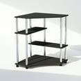 thumbnail image 2 of Furinno Turn-N-Tube Multipurpose Corner Shelf, Display Rack, Bookshelf, Americano, Stainless Steel Tubes, 2 of 6