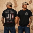 thumbnail image 2 of 9/11 25th Anniversary T-Shirt, We Will Never Forget Tee, September 11 Memorial T-Shirt, Patriot Day Remembrance Gift, 2 of 4