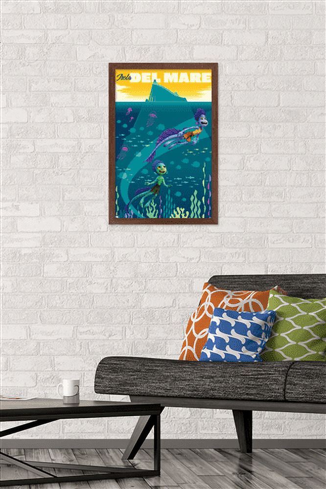 Disney Pixar Luca - Isola Del Mare Wall Poster, 14.725" x 22.375", Framed