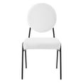 thumbnail image 5 of Side Dining Chair, White Black, Fabric, Mid Century Kitchen Cafe Bistro Hospitality Restaurant, Modern Contemporary HB34616, 5 of 9