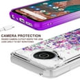 thumbnail image 5 of Nokia X100 Case Liquid Glitter Quicksand Phone Case Bling Diamond 360 Full Body Protectection Cover for Girls Women - Clear/Purple, 5 of 5