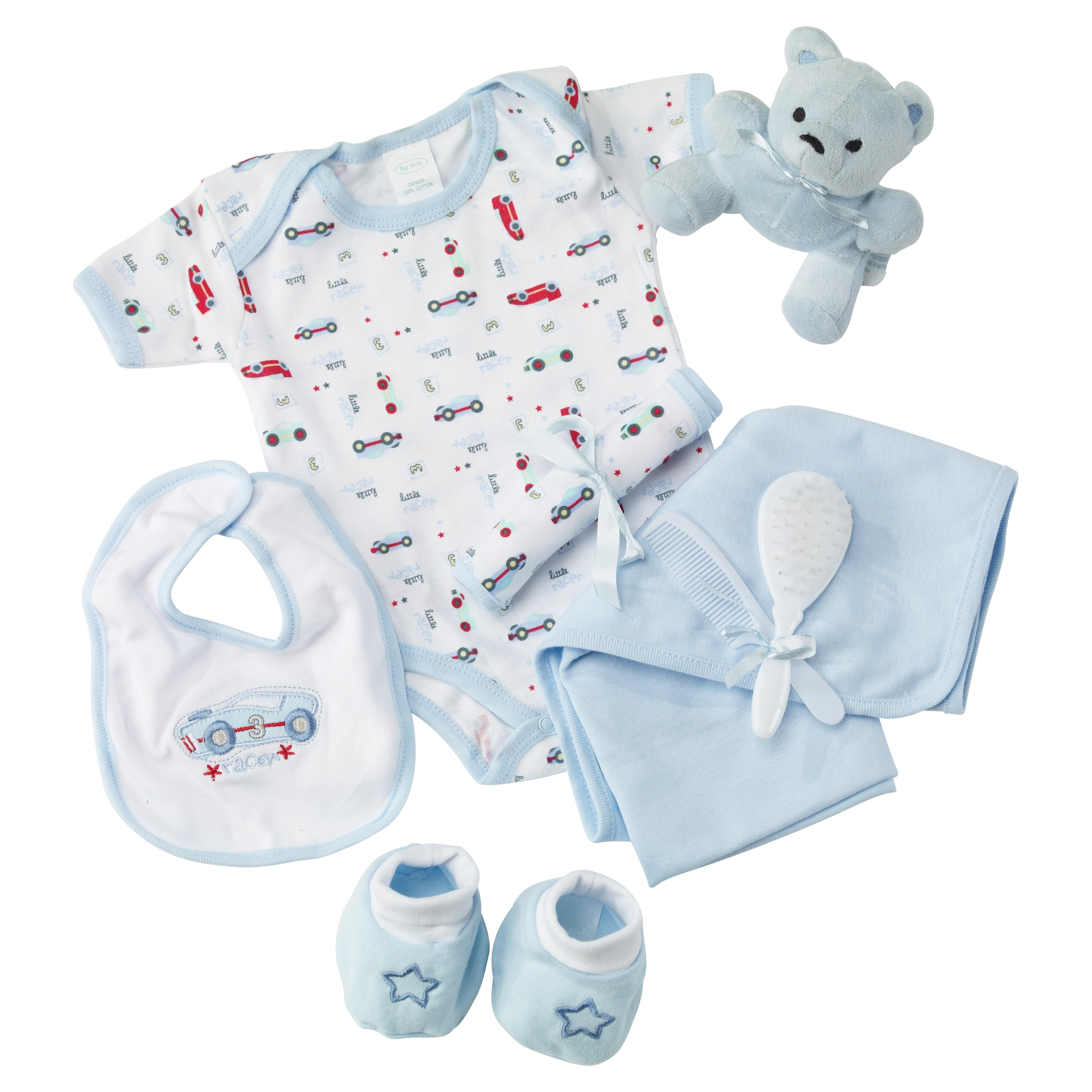 Big Oshi Baby Essentials Gift Basket 9-Piece Layette Set Infant up to 0-6 Mon... 