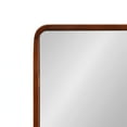 thumbnail image 4 of Kate and Laurel Valenti Transitional Rounded Rectangle Wooden Wall Mirror, 20 x 36, Walnut Brown, Sophisticated Modern Transitional Round Rectangular Mirror with Narrow Frame, 4 of 8