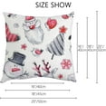 thumbnail image 2 of GZHJMY Merry Christmas Snowman Throw Pillow Cases Pillow Covers 1 Pack Cushion Cases with Zipper for Sofa Couch Bedroom Christmas Winter Holiday 18x18 Inch Home Decor, 2 of 6