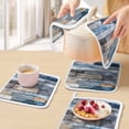 thumbnail image 5 of Blue Wooden Grain Pot Holders for Kitchen Heatproof Potholder, 2 Pack Farmhouse Country Abstract Art Hot Pads Multipurpose Oven Pads Cloth Potholders Trivet for Cooking and Baking, 5 of 8