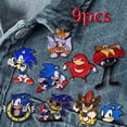 thumbnail image 2 of Lindos broches de esmalte con forma de anime de dibujos animados, insignias de Sonic, prendedores de solapa de mezclilla, accesorios de joyería, regalo para niños, mejores amigos, 2 of 4
