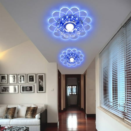 5W LED Crystal Ceiling Light Modern Romantic Crystal Ceiling Lighting Crystal Ceiling Chandelier Lamp Light For Living Room Kitchen Bedroom Home Decor