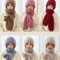 thumbnail image 4 of Integrated Ear Protection Windproof Cap Scarf,2 In 1 Winter Warm Knitted Hat Scarf,thickening Beanie Hat Scarf, 4 of 5