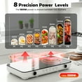 thumbnail image 2 of Advwin Double Induction Cooktop Burner, 1800W Portable Induction Cooktop with 8 Temperature & Power Levels, Timer, Child Lock, Independent 2 Burner Control, Ultra-Thin Design, 2 of 9