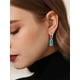 thumbnail image 3 of Pendientes colgantes Huggie PROSTEEL Acero Inoxidable para mujeres niñas Diciembre turquesa Cristal regalo, 3 of 7