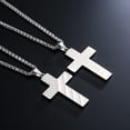 thumbnail image 7 of APSVO Silver Cross Necklaces for Men Boys American Flag Pendant Chain Catholic Christian Religious Birthday First Communion Graduation Fathers Day Jewelry Gifts Teen Him Dad Son Adults Kids Age Ideas, 7 of 7
